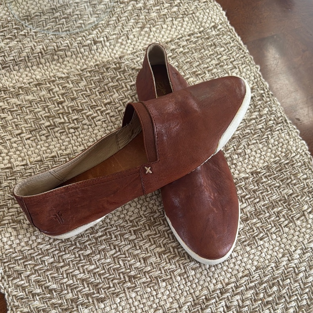 Frye Chestnut Leather Loafers